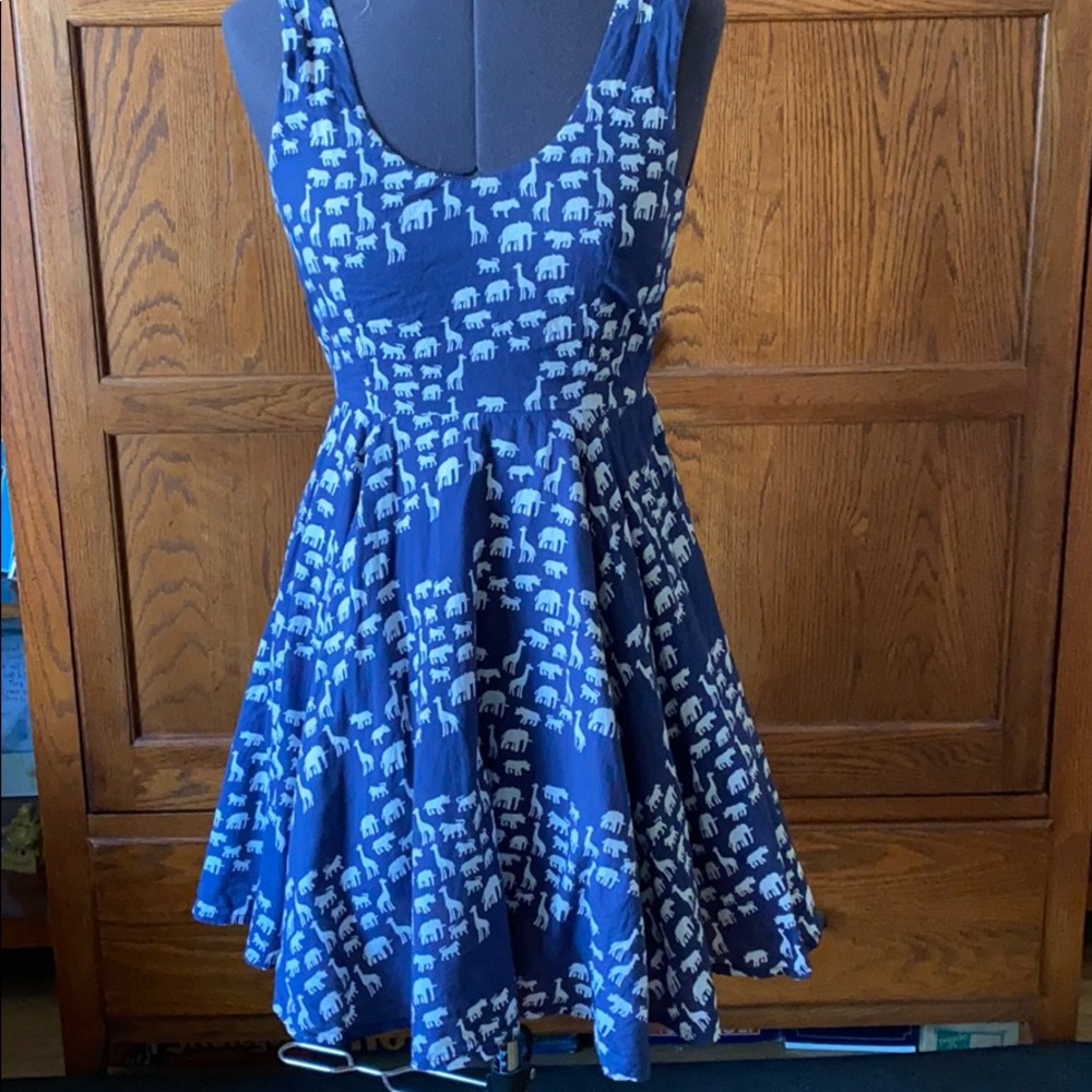 Delia’s navy animal print dress, sz 1